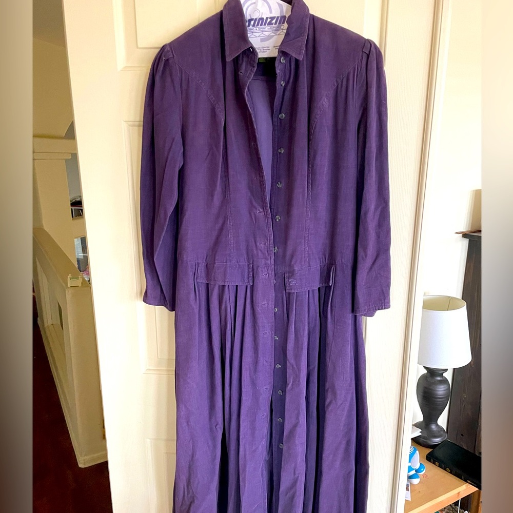 Vintage Outback Red corduroy purple dress